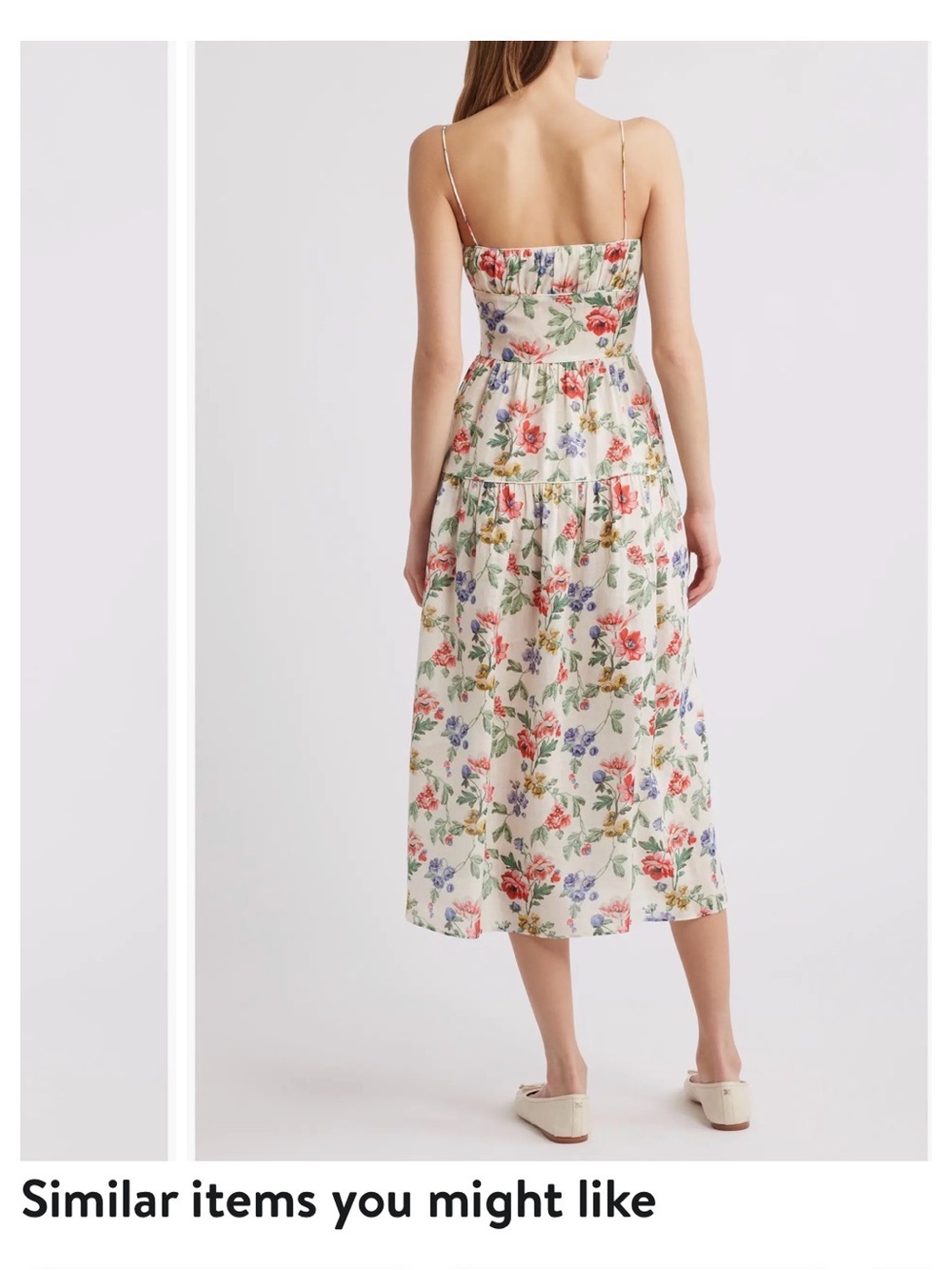 Floral Smocked Sundress in Cream by Doen - Picture 3 of 6